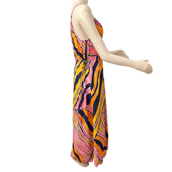 Anthropologie Maeve FINLEY Jumpsuit SZ 6 Animal Print Wide Leg Crop Pockets - Picture 3 of 12